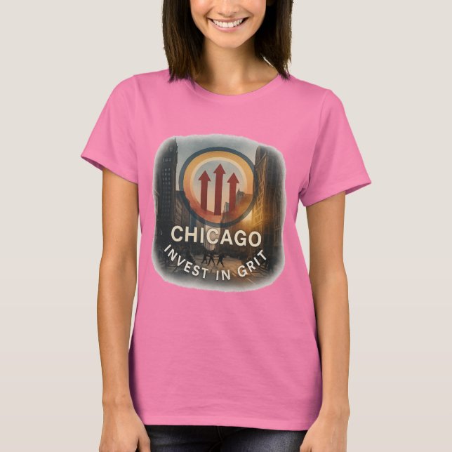 Camiseta Tee femenino de Chicago | Gritwear femenino (Anverso)