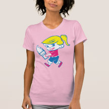 Tee femenino de crema de hielo Chica - rosa