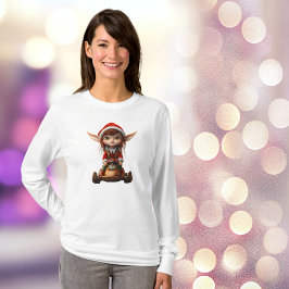 Camiseta Tee femenino de Elf Navidades de Scooter de nieve