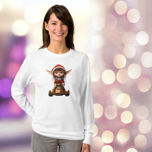 Camiseta Tee femenino de Elf Navidades de Scooter de nieve