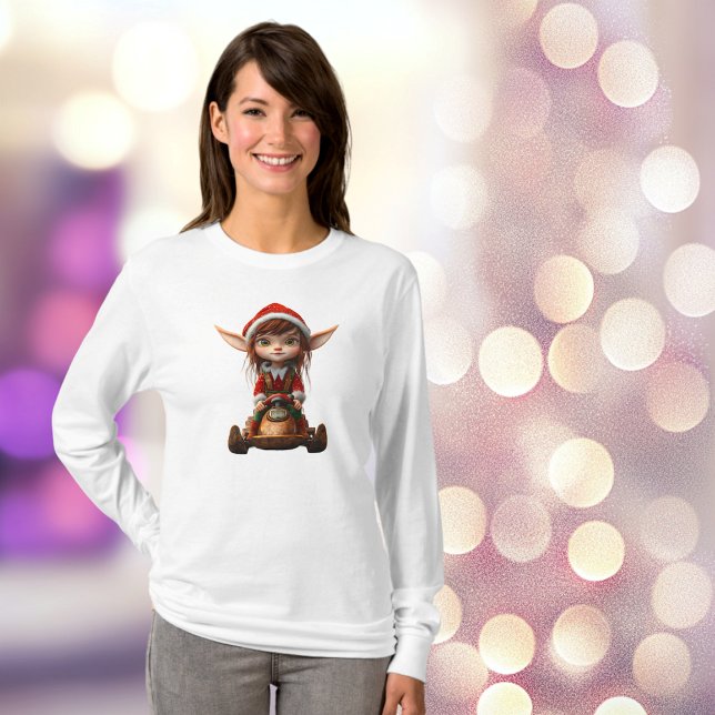 Camiseta Tee femenino de Elf Navidades de Scooter de nieve (Subido por el creador)
