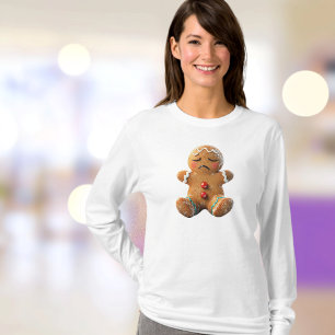 Camiseta Tee femenino de galleta de jengibre existencial