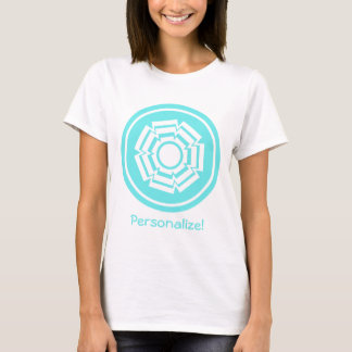 Camiseta Tee femenino de Groove floral, turquesa