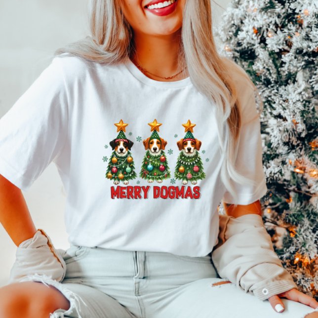 Camiseta Tee femenino de las Navidades Merry Dogmas (Subido por el creador)