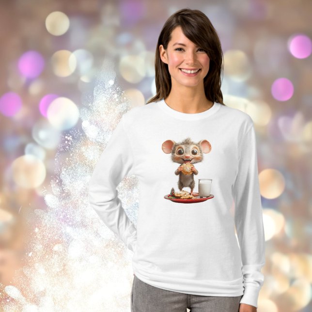 Camiseta Tee femenino de Navidades del ratón (Subido por el creador)