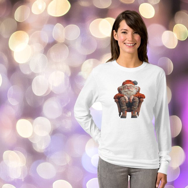 Camiseta Tee femenino de Santa 2 Cansada (Subido por el creador)
