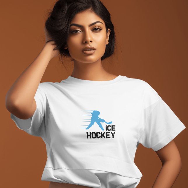 Camiseta Tee femenino dinámico de hockey sobre hielo (Subido por el creador)