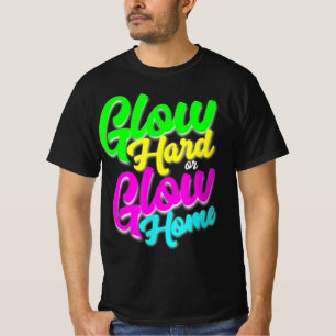 Camiseta Tee Fiesta del tema 80 de Neon Hogar brillante dur