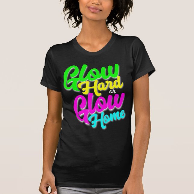 Camiseta Tee Fiesta del tema 80 de Neon Hogar brillante dur (Anverso)