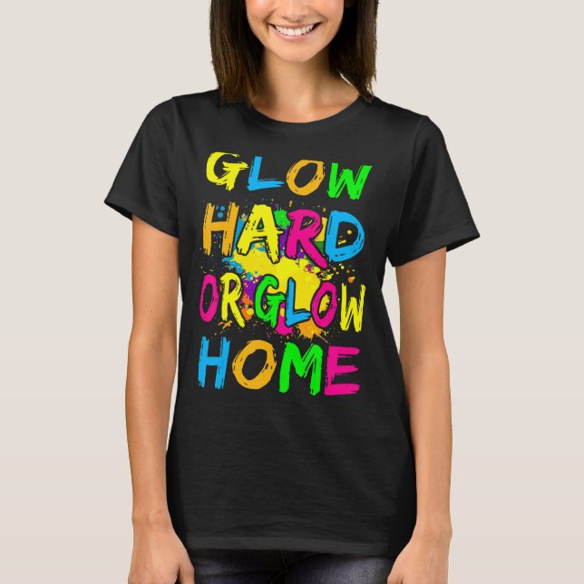 Camiseta Tee Fiesta del tema 80 del "hogar brillante" (Anverso)