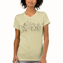 Tee floral de inspiración mínima para la naturalez