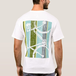 Camiseta tee fresco de bicicleta con franjas verticales