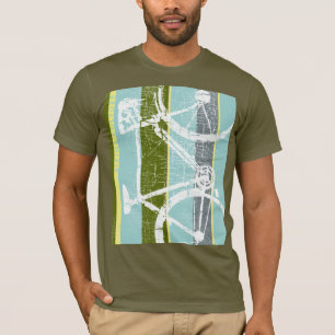 Camiseta tee fresco de bicicleta con franjas verticales