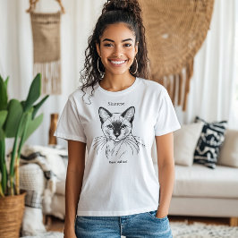 Camiseta Tee Gato Siamés - Elegante. Leal. En voz alta.