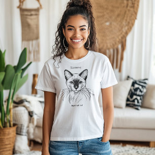 Camiseta Tee Gato Siamés - Elegante. Leal. En voz alta.