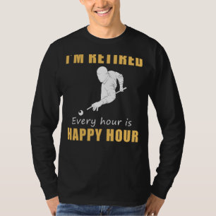 Camiseta Tee gracioso sobre la jubilación de billares - cad