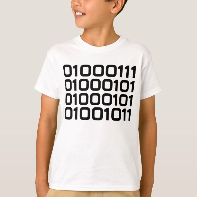 Camiseta Tee gráfico BINARY Geek FUN (Anverso)