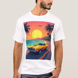 Camiseta Tee gráfico clásico de coches de época - Lover aut