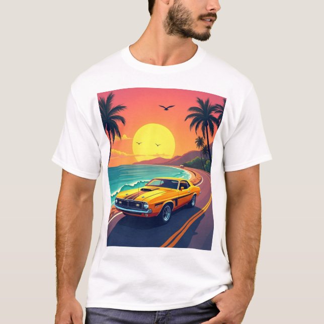 Camiseta Tee gráfico clásico de coches de época - Lover aut (Anverso)