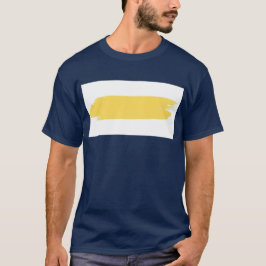 Camiseta Tee gráfico contemporáneo en azul, amarillo y blan