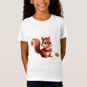 Camiseta Tee gráfico de ardilla para Chicas - Algodón suave