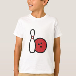 Camiseta Tee gráfico de Bowling | Bolera de bolos rojos de 