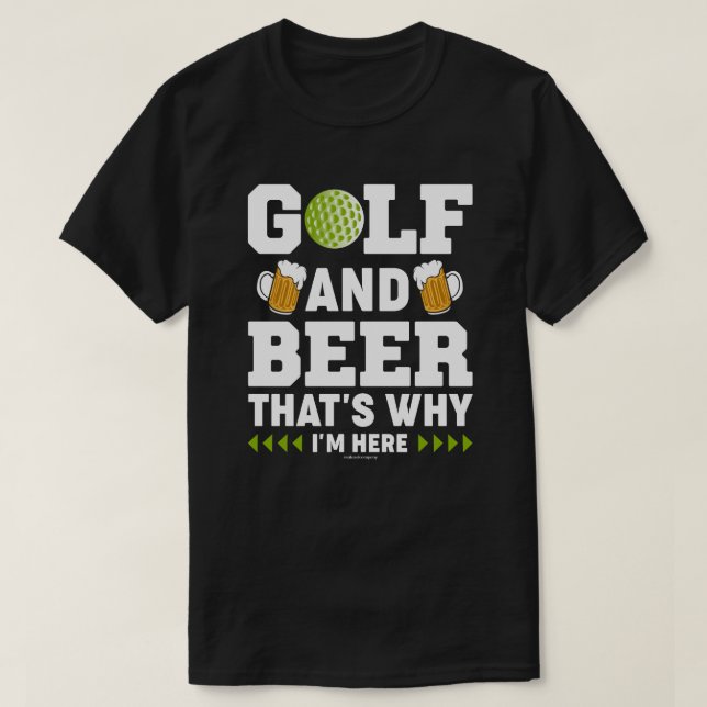 Camiseta Tee gráfico de cervezas divertidas de oro y cervez (Diseño del anverso)