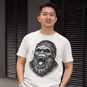 Camiseta Tee gráfico de comportamiento agresivo de Sasquatc