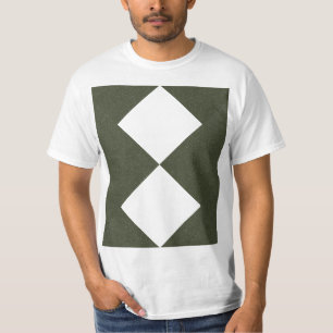 Camiseta Tee gráfico de diamantes espejo moderno en verde m