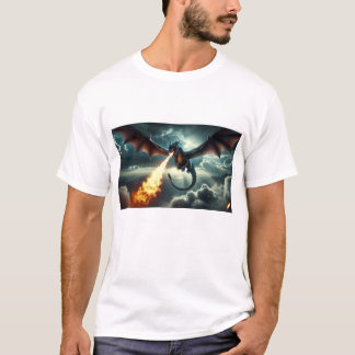 Camiseta Tee gráfico de dragón que respira el fuego