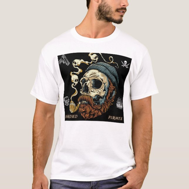 Camiseta Tee gráfico de Espíritu Pirata ahumado (Anverso)
