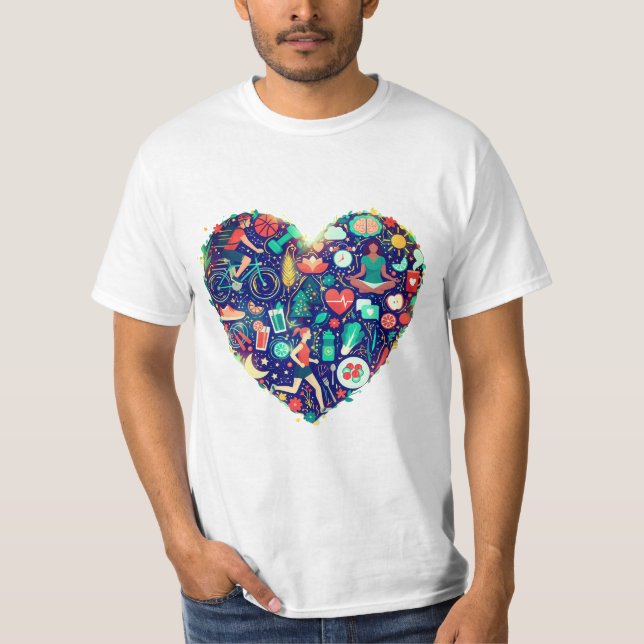 Camiseta Tee gráfico de estilo de vida de salud holística y (Anverso)