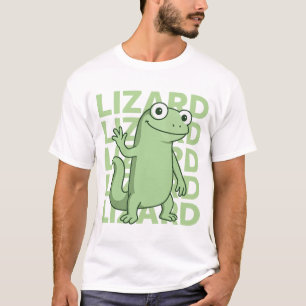 Camiseta Tee gráfico de gecko verde lindo para animal Lo