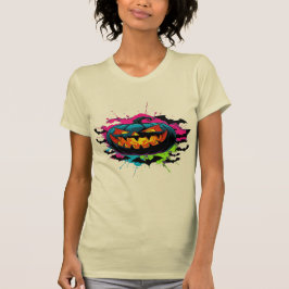 Camiseta Tee gráfico de Halloween de calabaza malvada - Esp