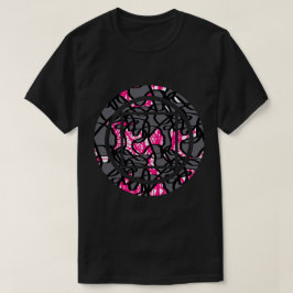 Camiseta Tee gráfico de impresión de fragmentos de círculo