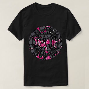 Camiseta Tee gráfico de impresión de fragmentos de círculo