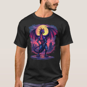 Camiseta Tee gráfico de la ciudad del dragón de fuego