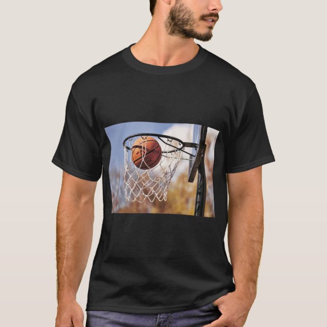 Camiseta Tee gráfico de la pasión por el baloncesto (Anverso)
