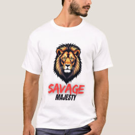 Camiseta Tee gráfico de león en alto para negrita