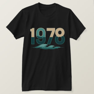 Camiseta Tee gráfico de olas oceánicas retro 1978