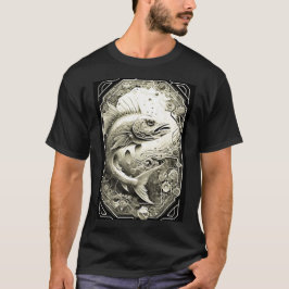 Camiseta Tee gráfico de peces rojos de Crimson de hombres e