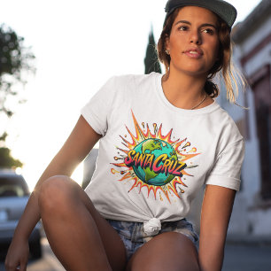 Camiseta Tee gráfico de skateboard estilo Santa Cruz
