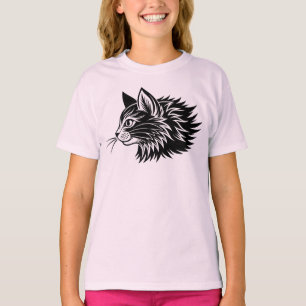 Camiseta Tee gráfico de vectores felinos generados por IA