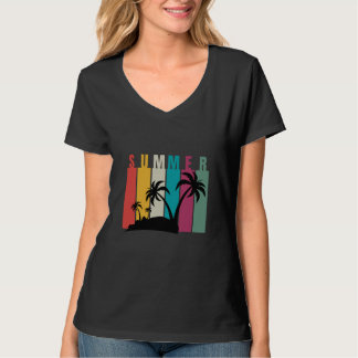 Camiseta "Tee gráfico de videos de verano - Árboles de palm