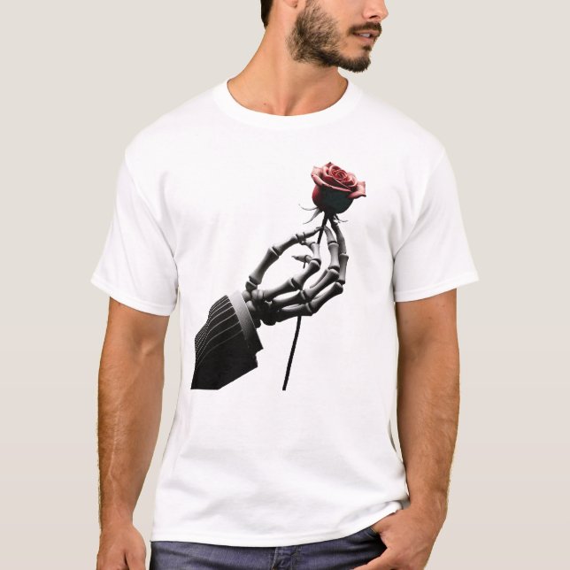Camiseta Tee gráfico - diseño divertido de un esqueleto sos (Anverso)