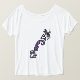 Camiseta Tee gráfico geométrico asimétrico ligero