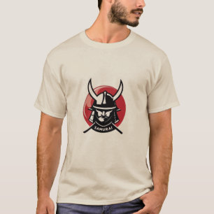 Camiseta Tee gráfico negrita para cascos de Samurai japonés