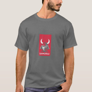 Camiseta Tee gráfico negrita para cascos de Samurai japonés