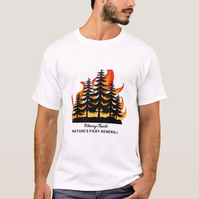 Camiseta Tee gráfico negrita para incendios forestales (Anverso)