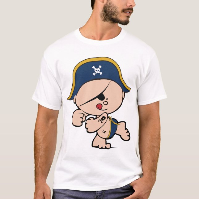 Camiseta Tee gráfico pirata para niños (Anverso)